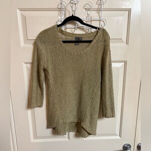 Quinn Chunky Knit Pullover Lagenlook Boho Boat Neck 3/4 Sleeve Stretch